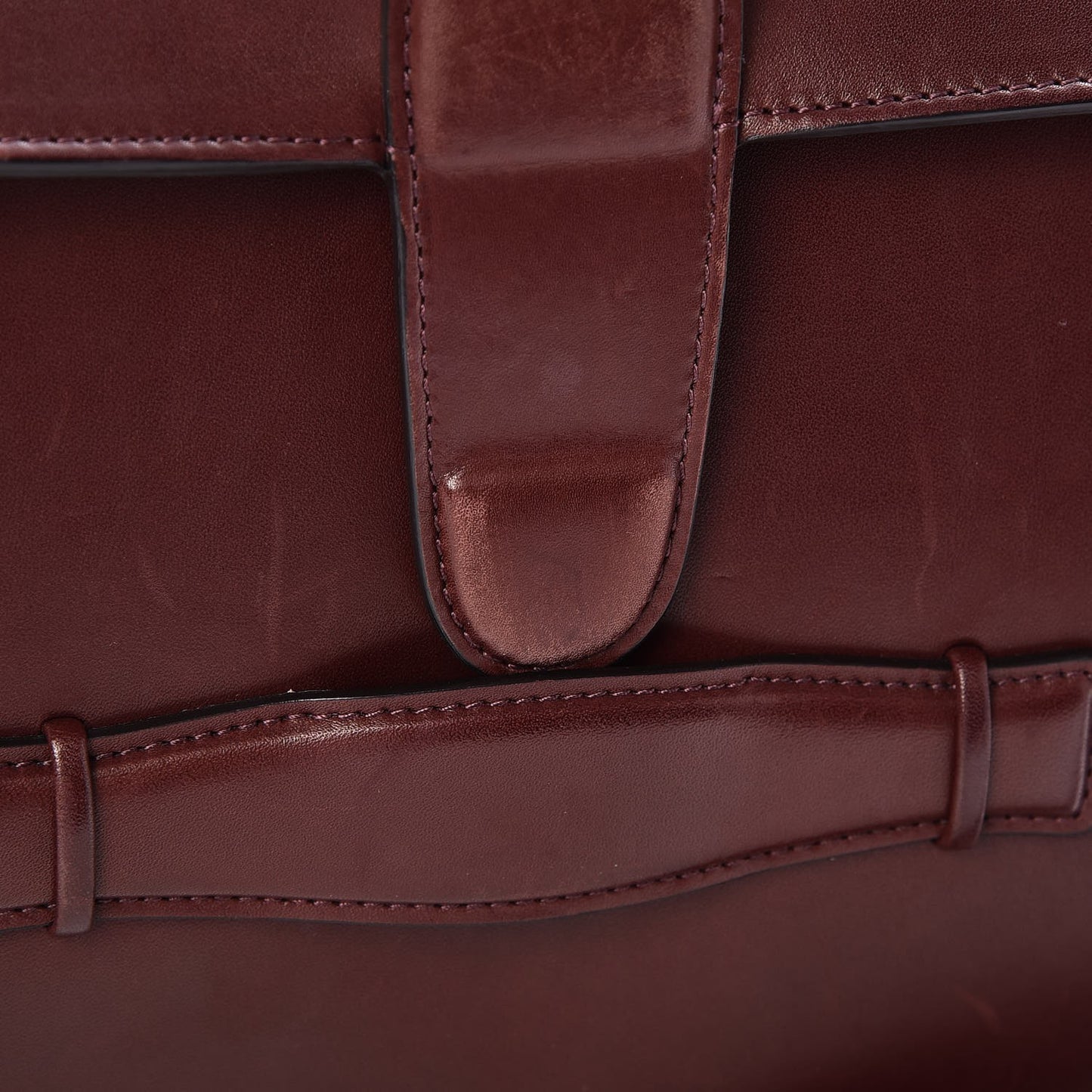 Natural Calfskin Medium Symmetrical Bag Burgundy