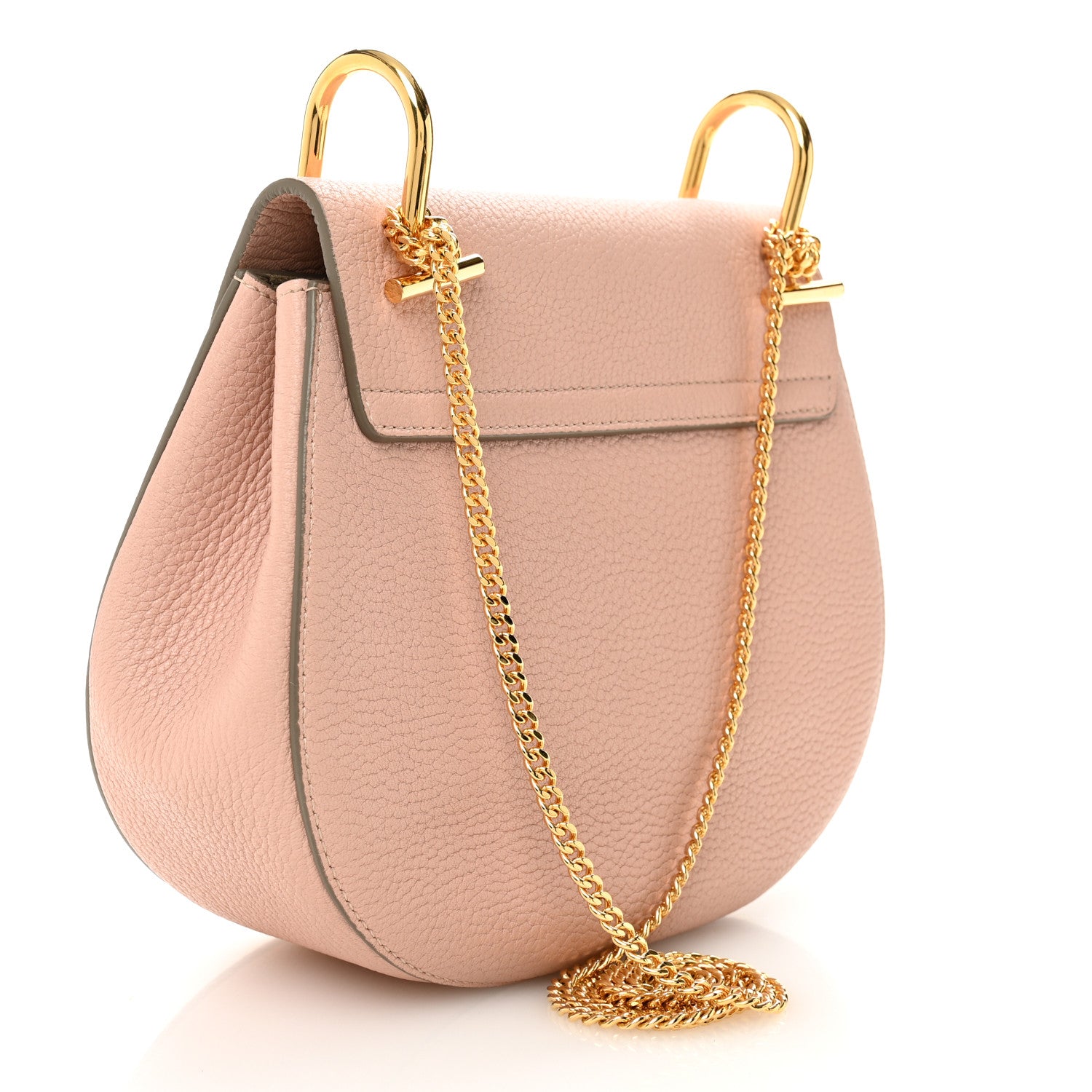 Chloe Grained Lambskin Drew Shoulder Bag Cement Pink 3 of 10