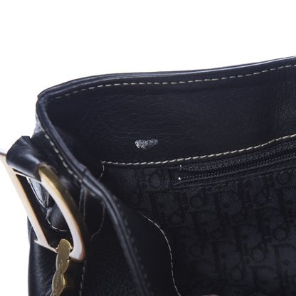 Christian Dior Grained Calfskin Double Saddle Bag Black 8 of 11