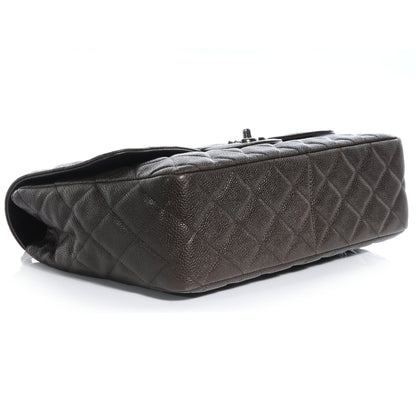 Chanel Caviar Jumbo Single Flap Dark Brown 4 of 8