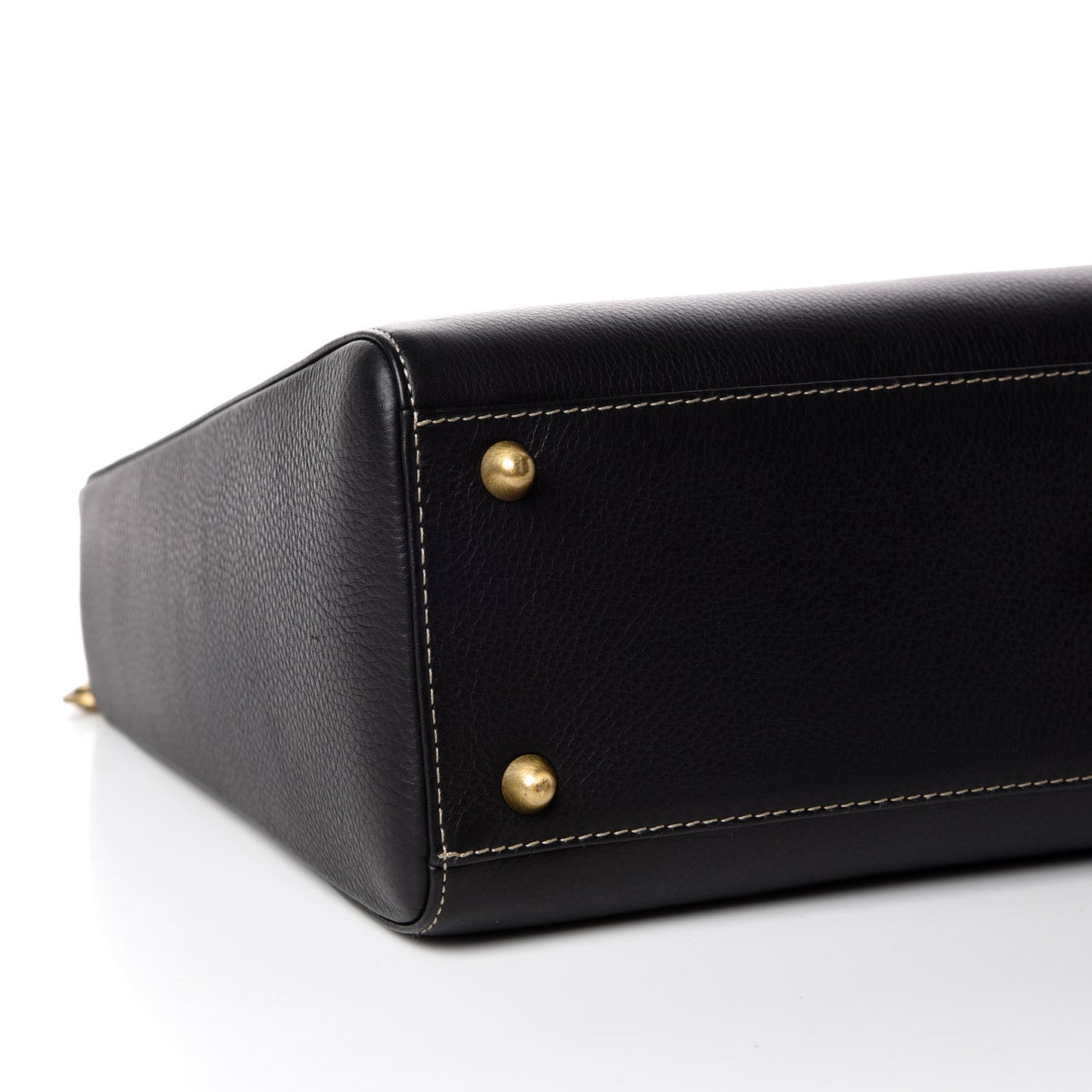 Grained Calfskin Large Lady Dior Black