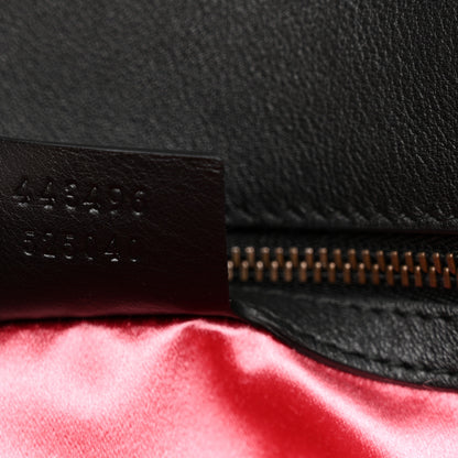 Gucci Velvet Matelasse Loved Embroidered Medium GG Marmont Shoulder Bag Black 7 of 10