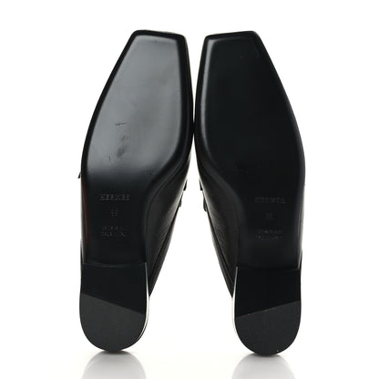 Hermes Goatskin Groupie Mules 39 Black 5 of 9