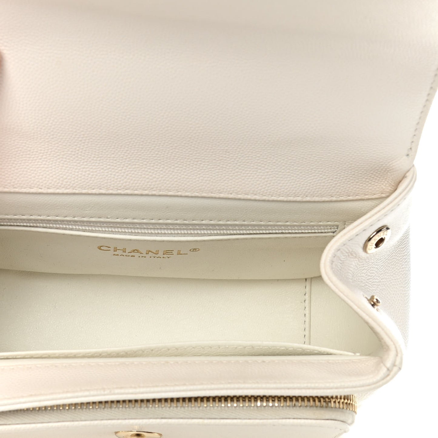 Caviar Quilted Small Business Affinity Flap Beige