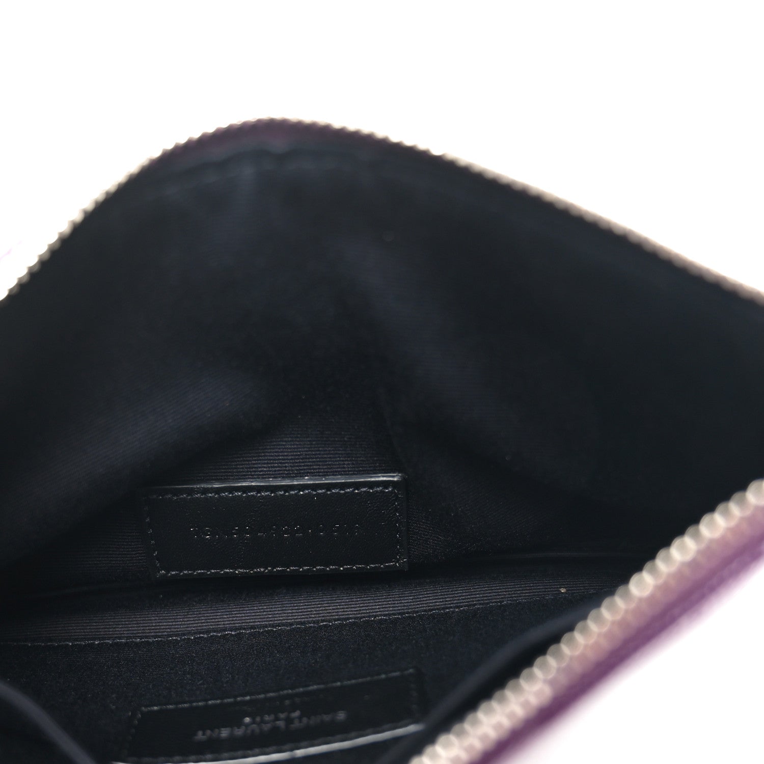 Saint Laurent Grain De Poudre Matelasse Chevron Monogram Bill Pouch Amaranto 5 of 8