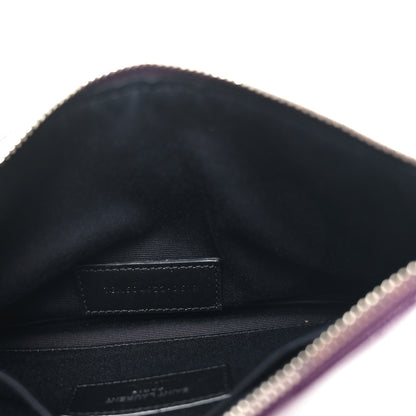 Saint Laurent Grain De Poudre Matelasse Chevron Monogram Bill Pouch Amaranto 5 of 8
