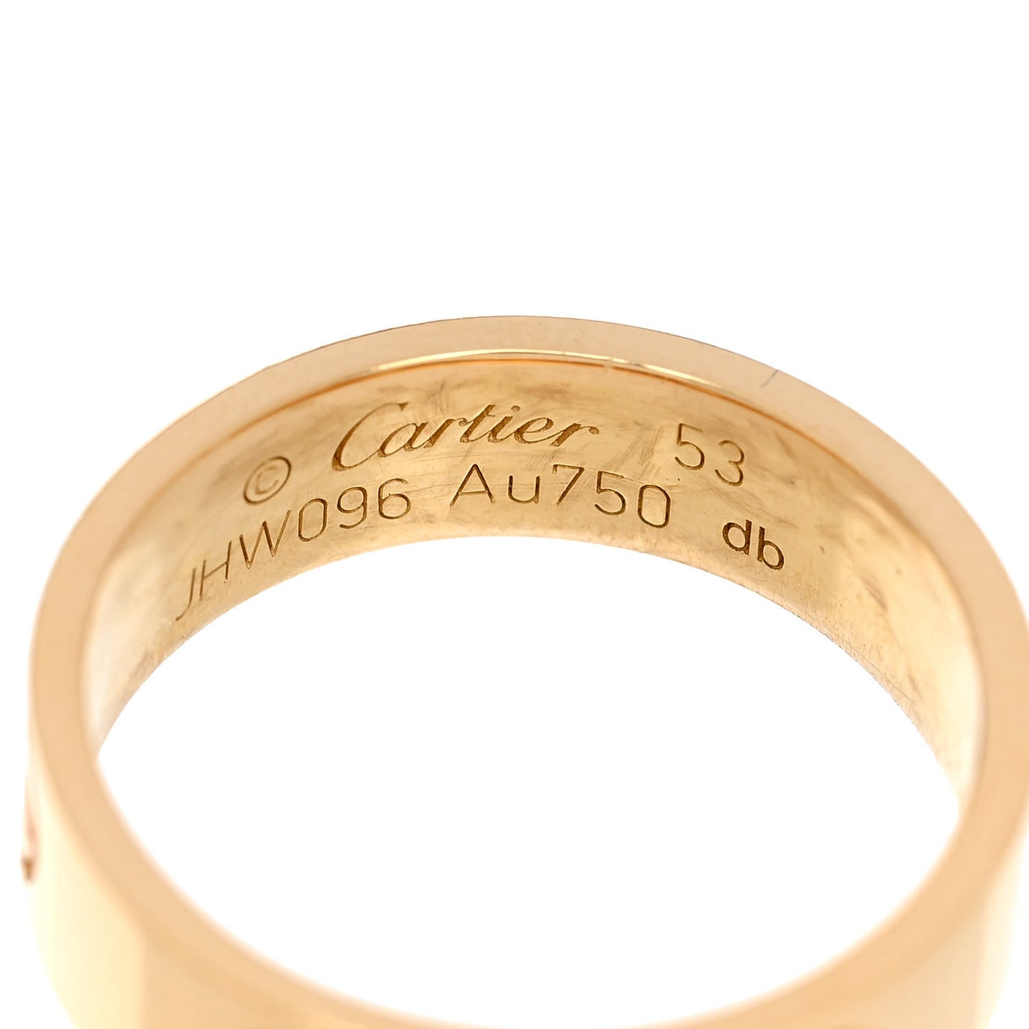 18K Yellow Gold 5.5mm LOVE Ring 50 5.25