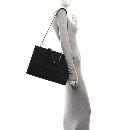Givenchy Canvas Jacquard 4G Medium Chain Tote Black 2 of 10