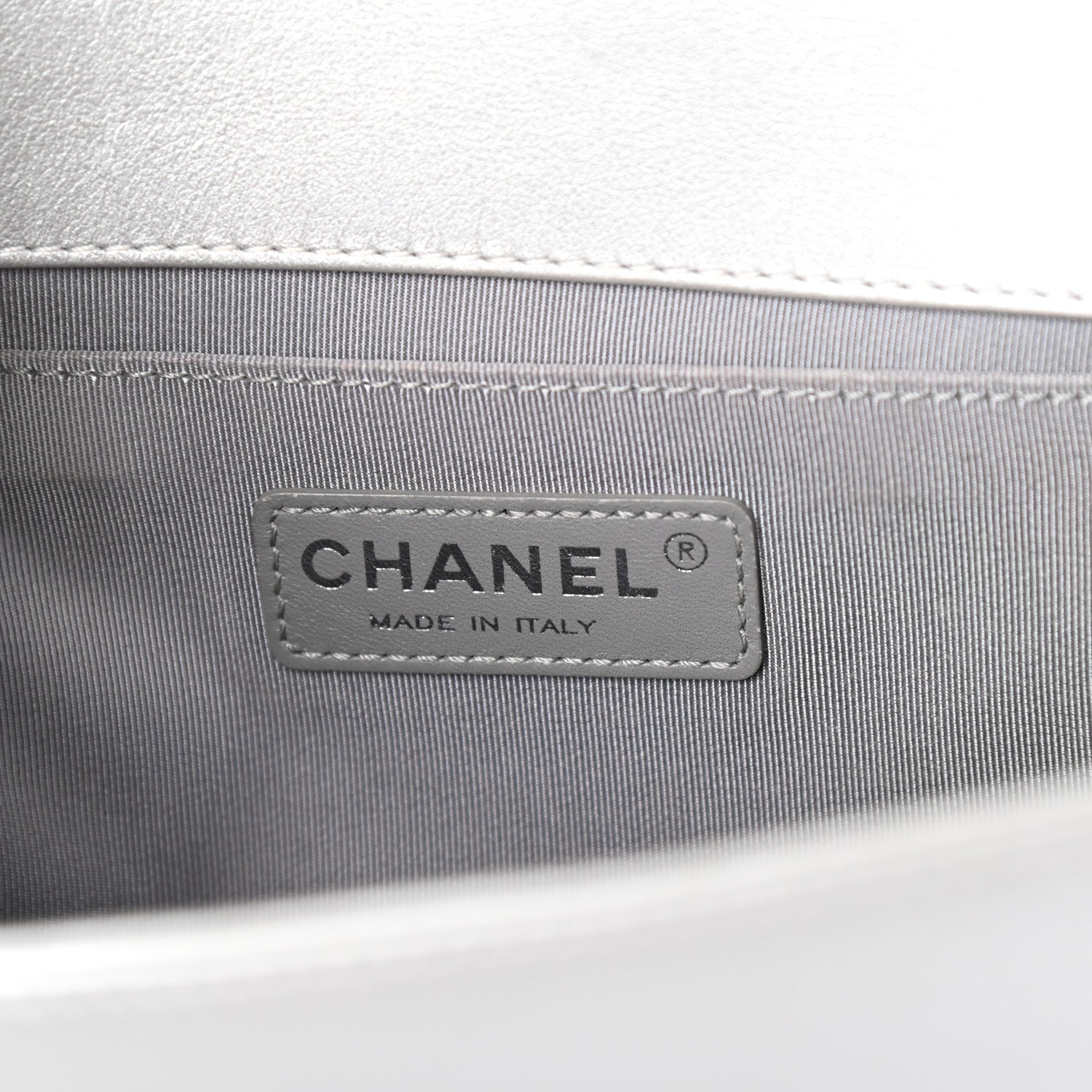 Chanel Metallic Calfskin Quilted Medium Boy Flap Silver 6 of 11