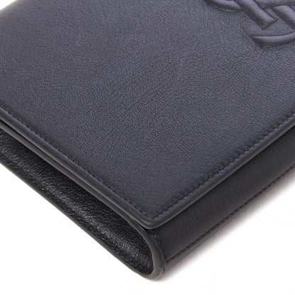 Saint Laurent Calfskin Monogram Large Belle De Jour Clutch Black 5 of 8