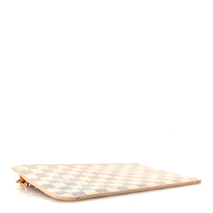 Louis Vuitton Damier Azur Neverfull MM GM Pochette Rose Ballerine 4 of 9