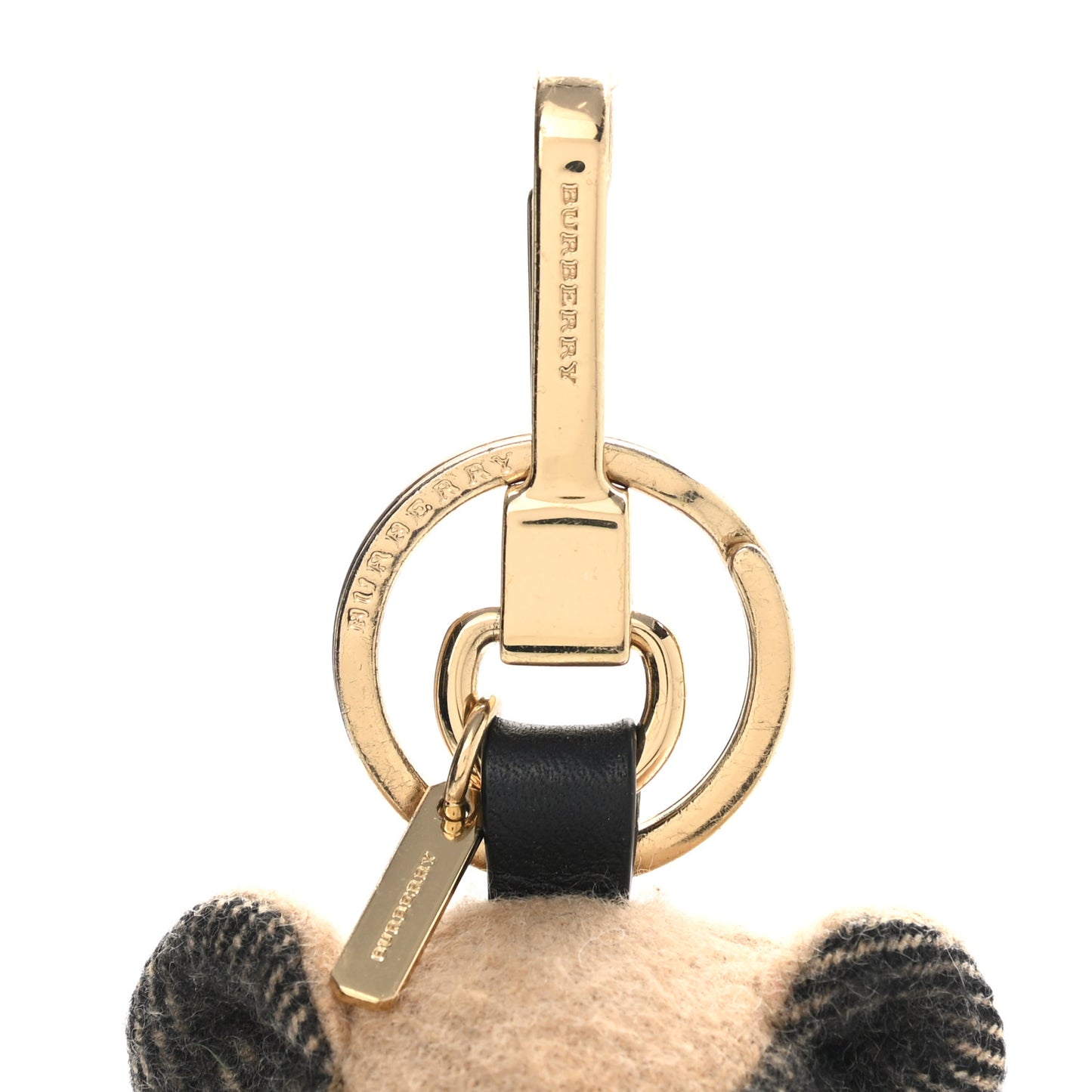 Cashmere Vintage Check Thomas Bear Bag Charm Camel