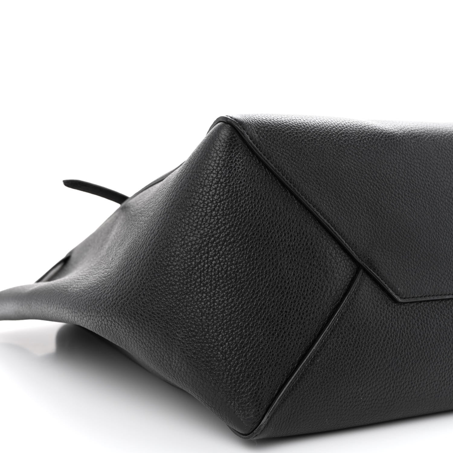 Celine Soft Grained Calfskin Small Belt Cabas Phantom Black 9 of 10