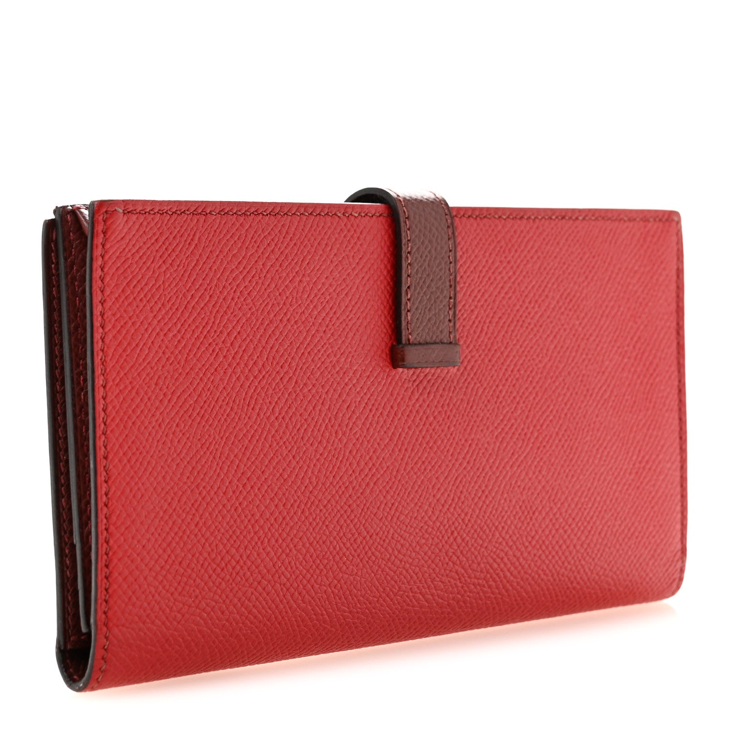 Hermes Epsom Bi-Color Bearn Gusset Wallet Rouge Casaque Rouge H 3 of 11