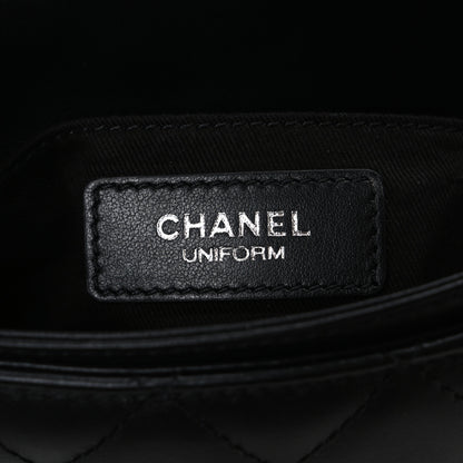 Chanel Calfskin Quilted CC Uniform Flap Belt Bag Black 6 of 10