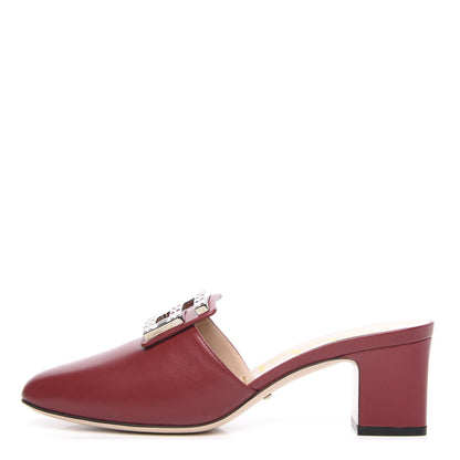 Gucci Malaga Kid Crystal Square G Madelyn Mules 39.5 Romantic Cerise 1 of 10
