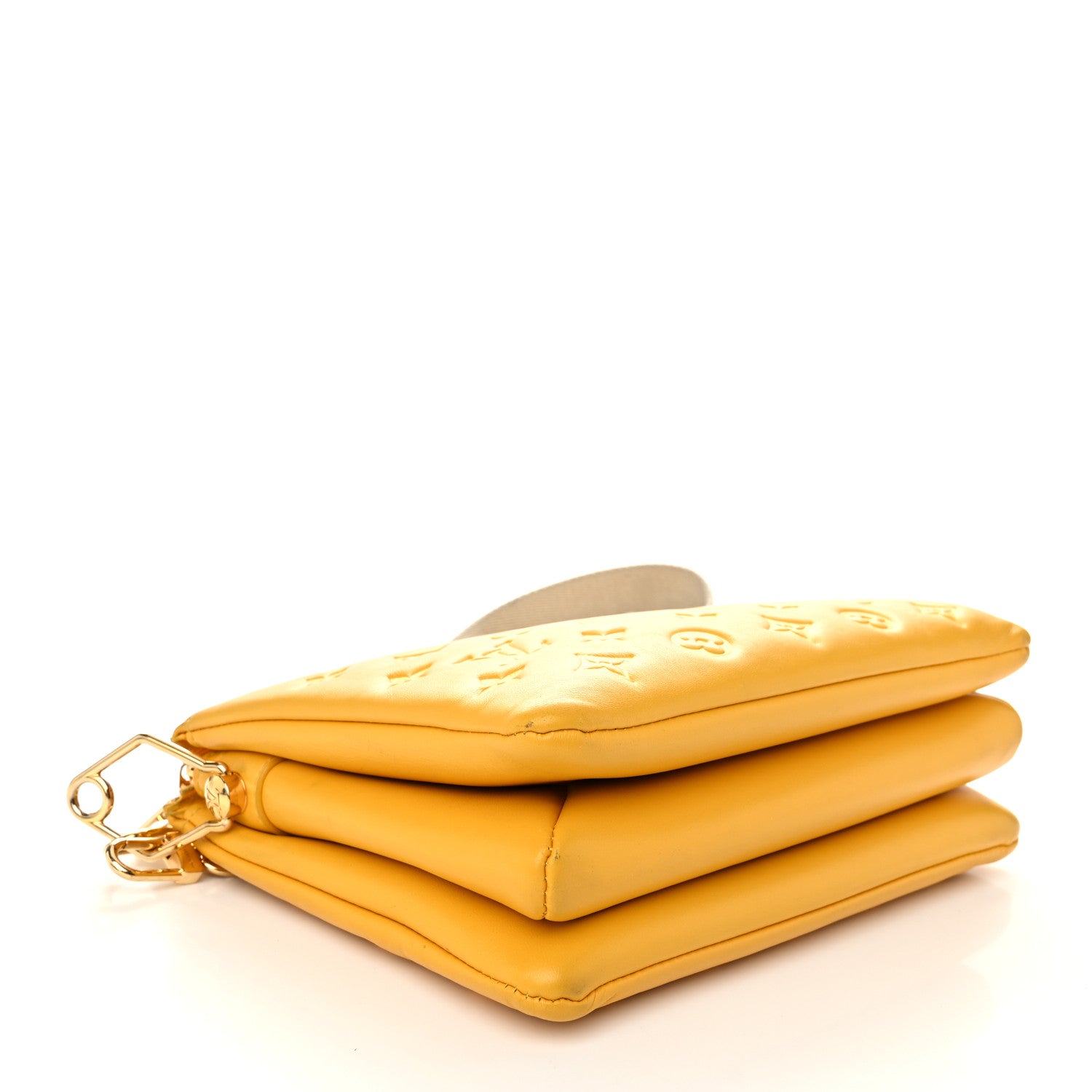 Louis Vuitton Lambskin Embossed Monogram Coussin PM Sunflower 4 of 11