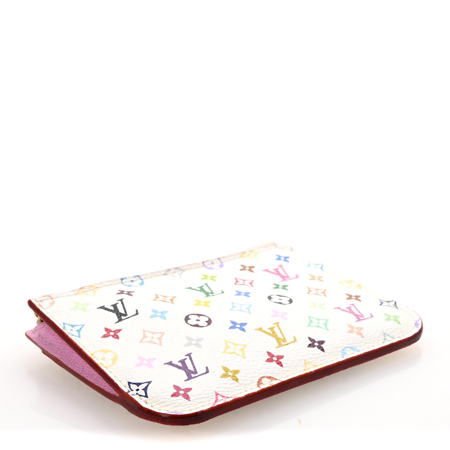 Louis Vuitton Monogram Multicolor Key Pouch White Litchi 4 of 6