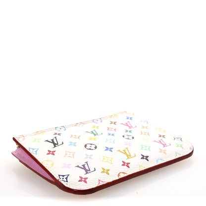 Louis Vuitton Monogram Multicolor Key Pouch White Litchi 4 of 6