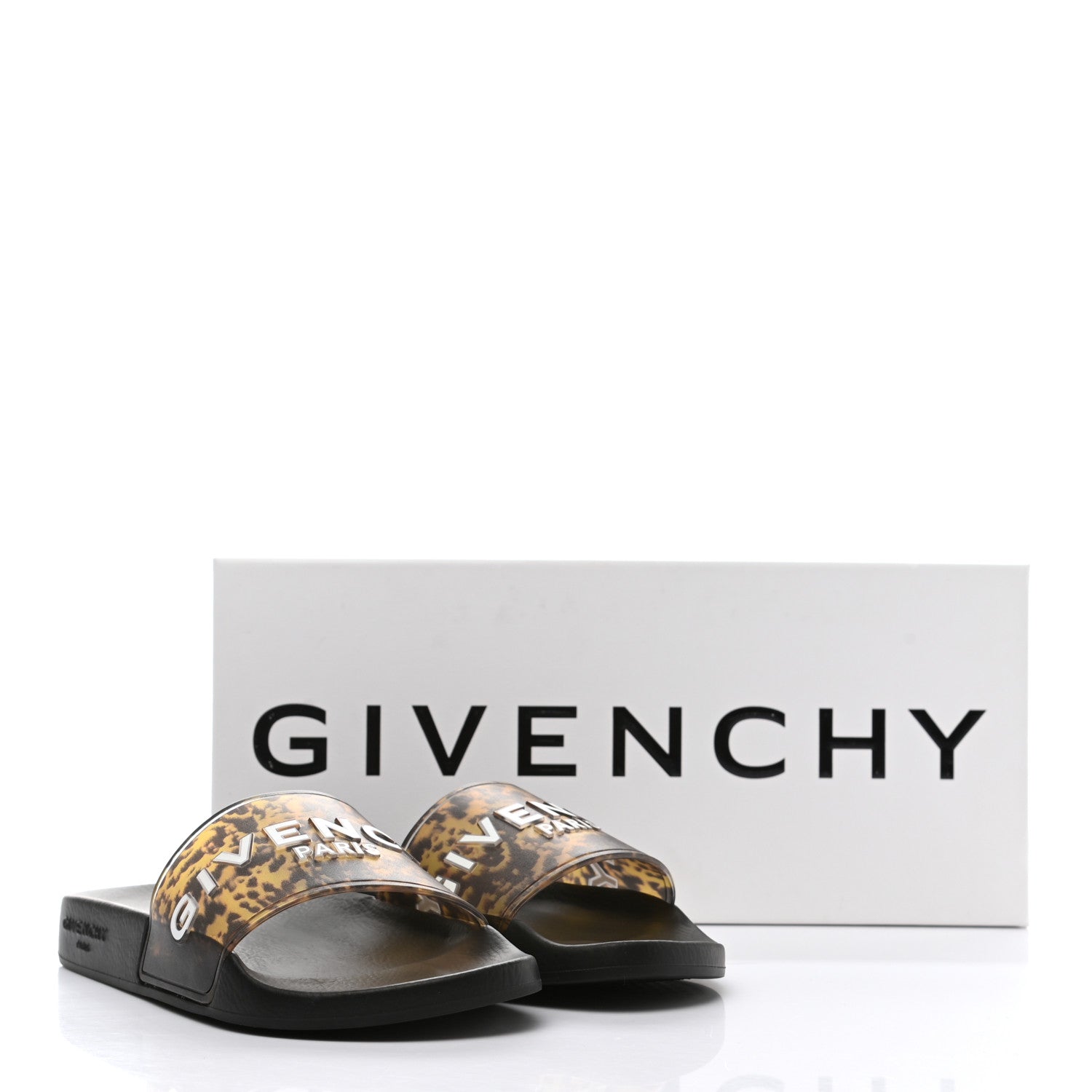 Givenchy Rubber Logo Pool Slide Sandals 38 Yellow Black 9 of 9