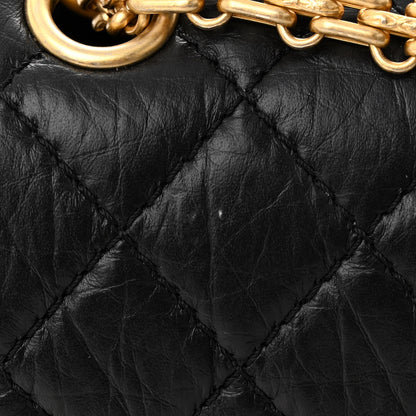 Chanel Aged Calfskin Quilted 2.55 Reissue Mini Flap Black 12 of 14