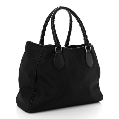 Christian Dior Nylon Monogram Medium Lovely Tote Black 3 of 10