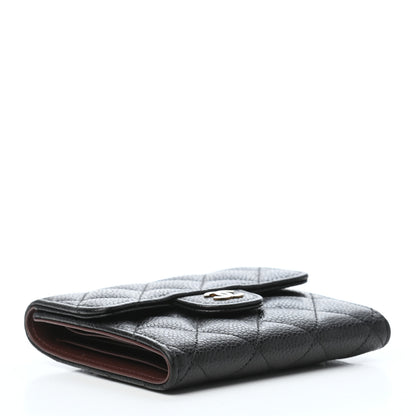 Chanel Caviar Quilted Compact Flap Wallet Black 4 of 7