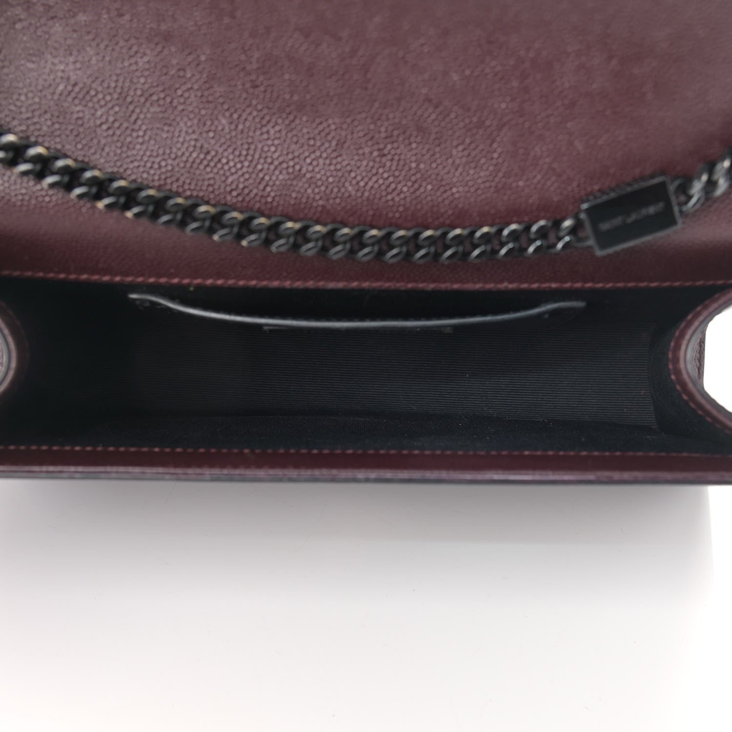 Saint Laurent Grain De Poudre Large Classic Monogram Kate Satchel Amaranto 4 of 9