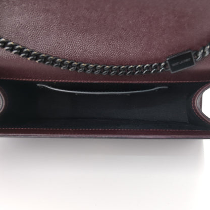 Saint Laurent Grain De Poudre Large Classic Monogram Kate Satchel Amaranto 4 of 9