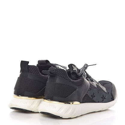 Louis Vuitton Technical Nylon Monogram Rubber Aftergame Sneakers 37.5 Black 4 of 14
