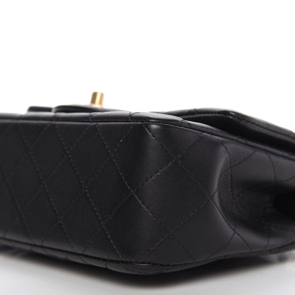 Chanel Lambskin Quilted Mini Top Handle Rectangular Flap Black 7 of 10