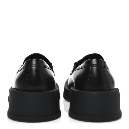 Gucci Calfskin Horsebit Mens Chunky Loafers 10.5 Black 6 of 10