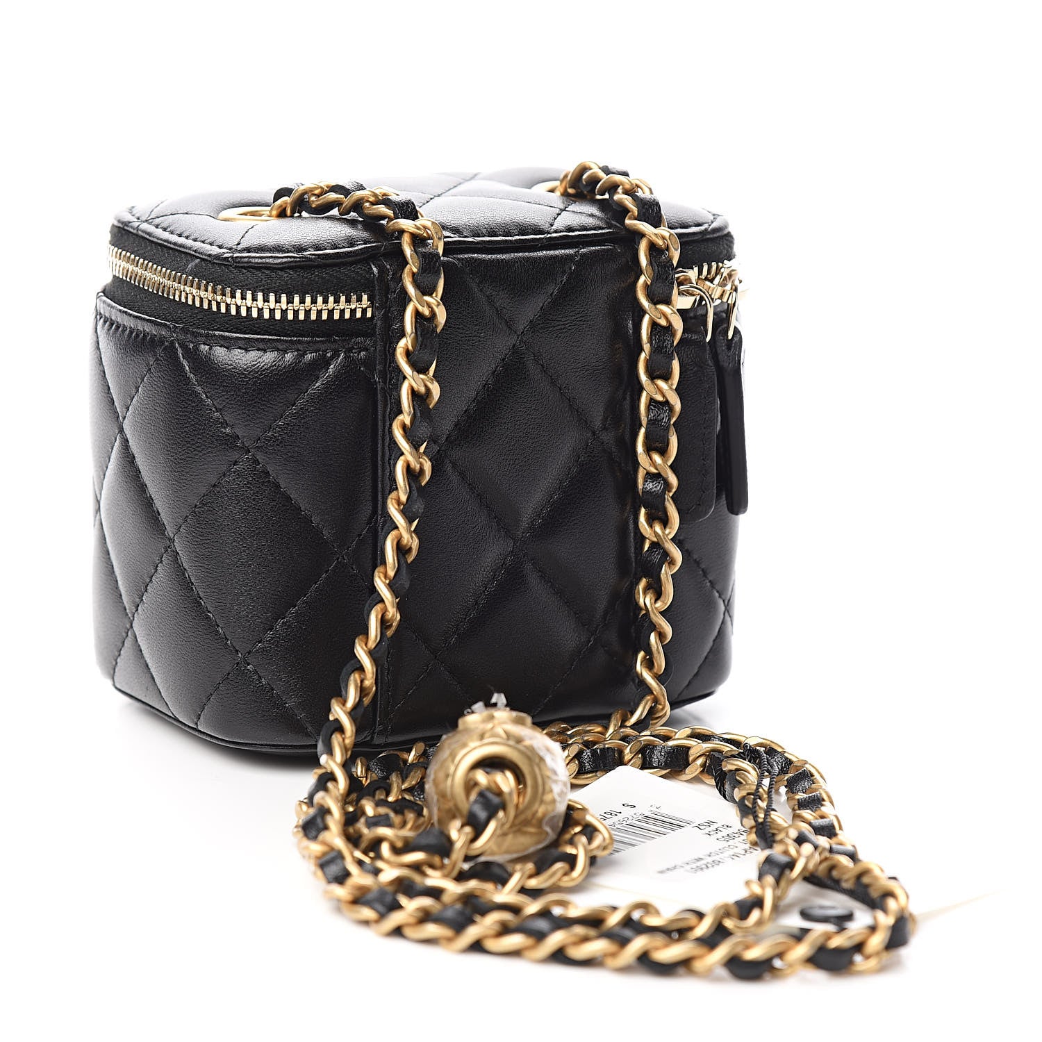 Chanel Lambskin Quilted Mini Vanity Case With Chain Black 3 of 11