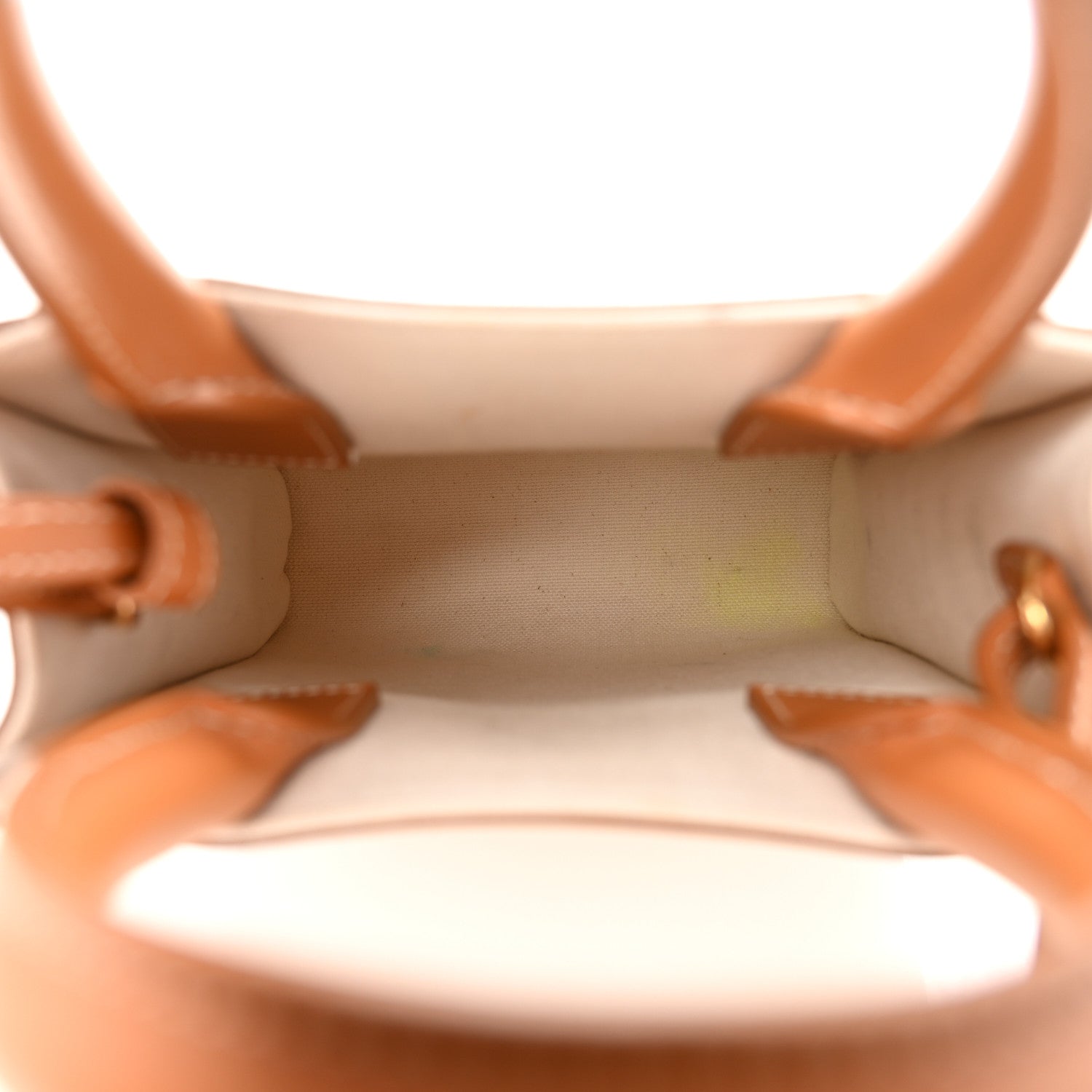 Celine Canvas Calfskin Mini Vertical Cabas Natural Tan 5 of 9