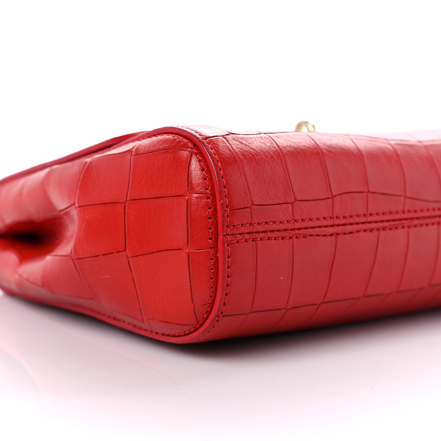 Mulberry Nappa Crocodile Embossed Small Lily Flap Red 7 of 16