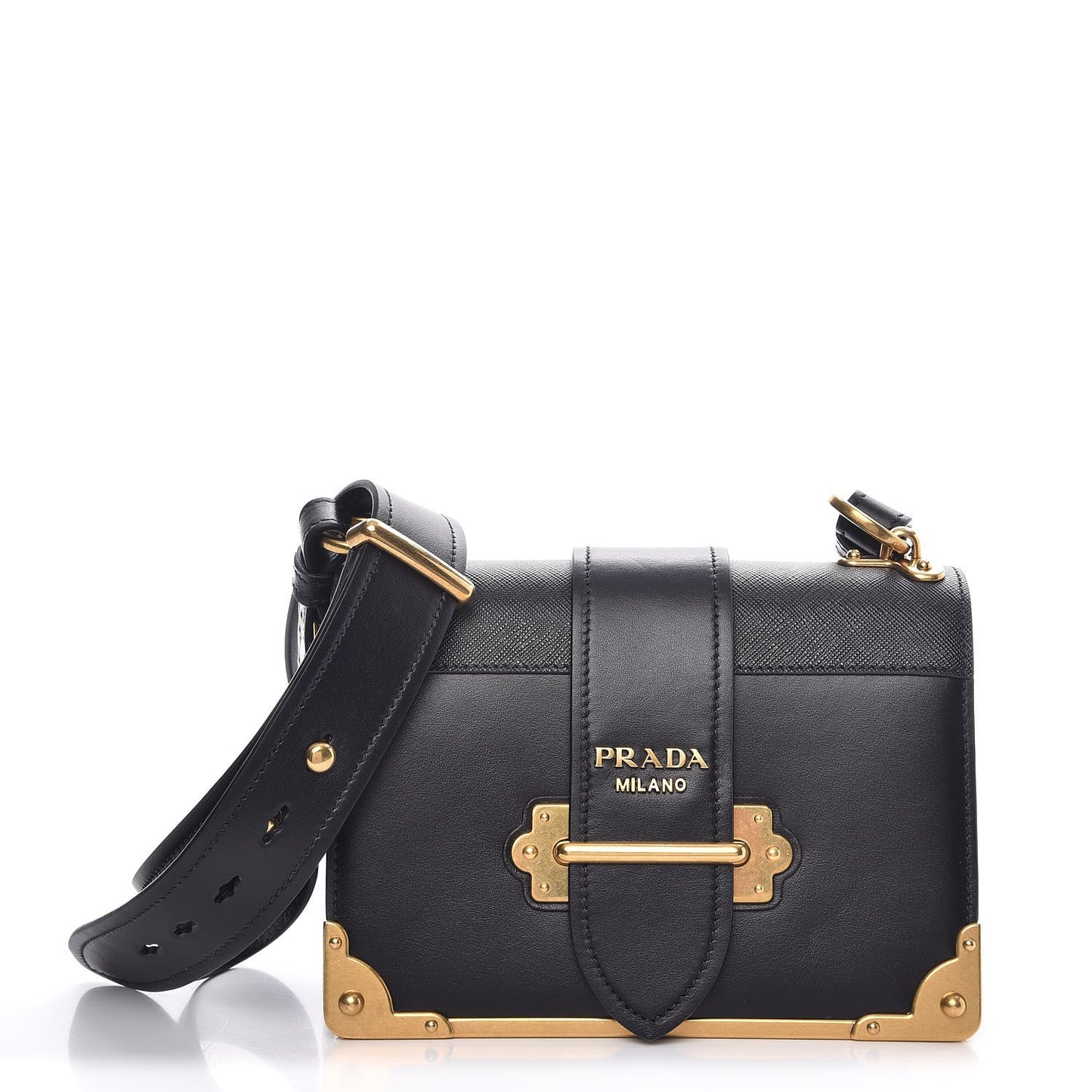 City Calf Saffiano Cahier Bag Nero Black