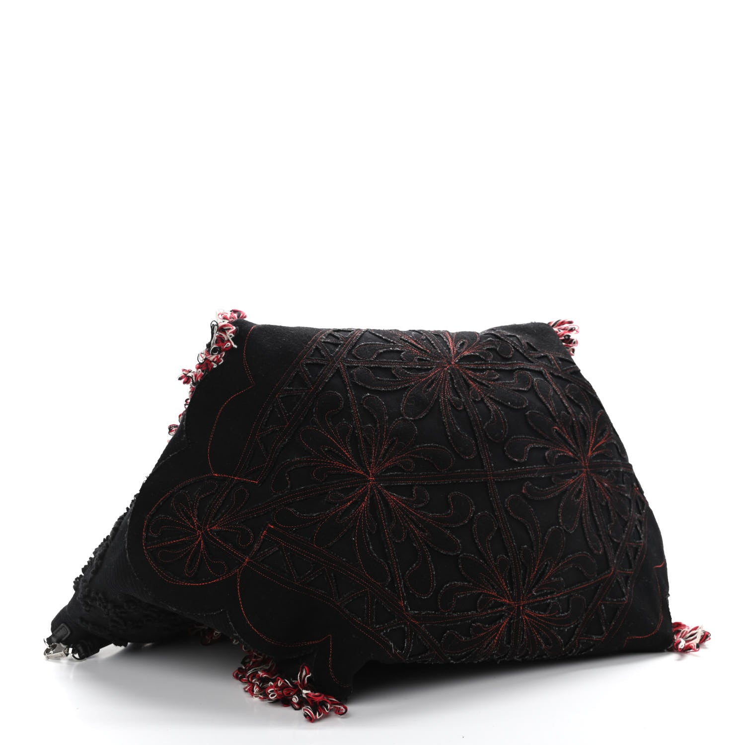Christian Louboutin Cotton Embroidered Portugaba Black 6 of 10