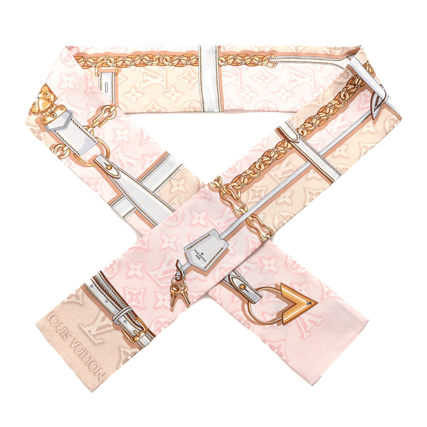 Louis Vuitton Silk Monogram Giant Confidential Bandeau Pink 1 of 3