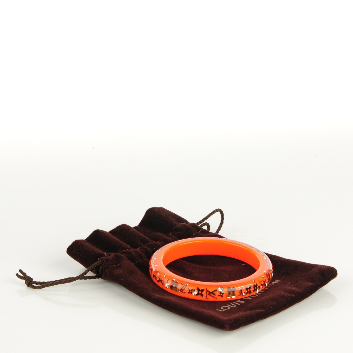 Louis Vuitton Resin Swarovski PM Inclusion Bracelet M Orange Sunset 4 of 4