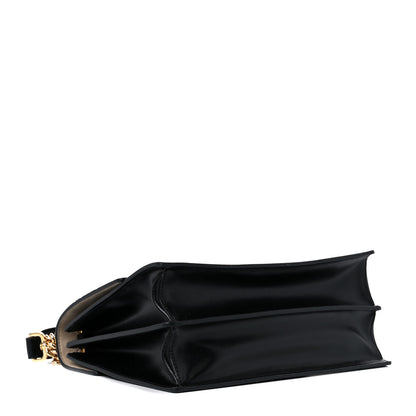 Fendi Vitello Liberty Bi-Color FF 1974 Embossed Chain Strap Kan U Shoulder Bag Black Maya 5 of 11