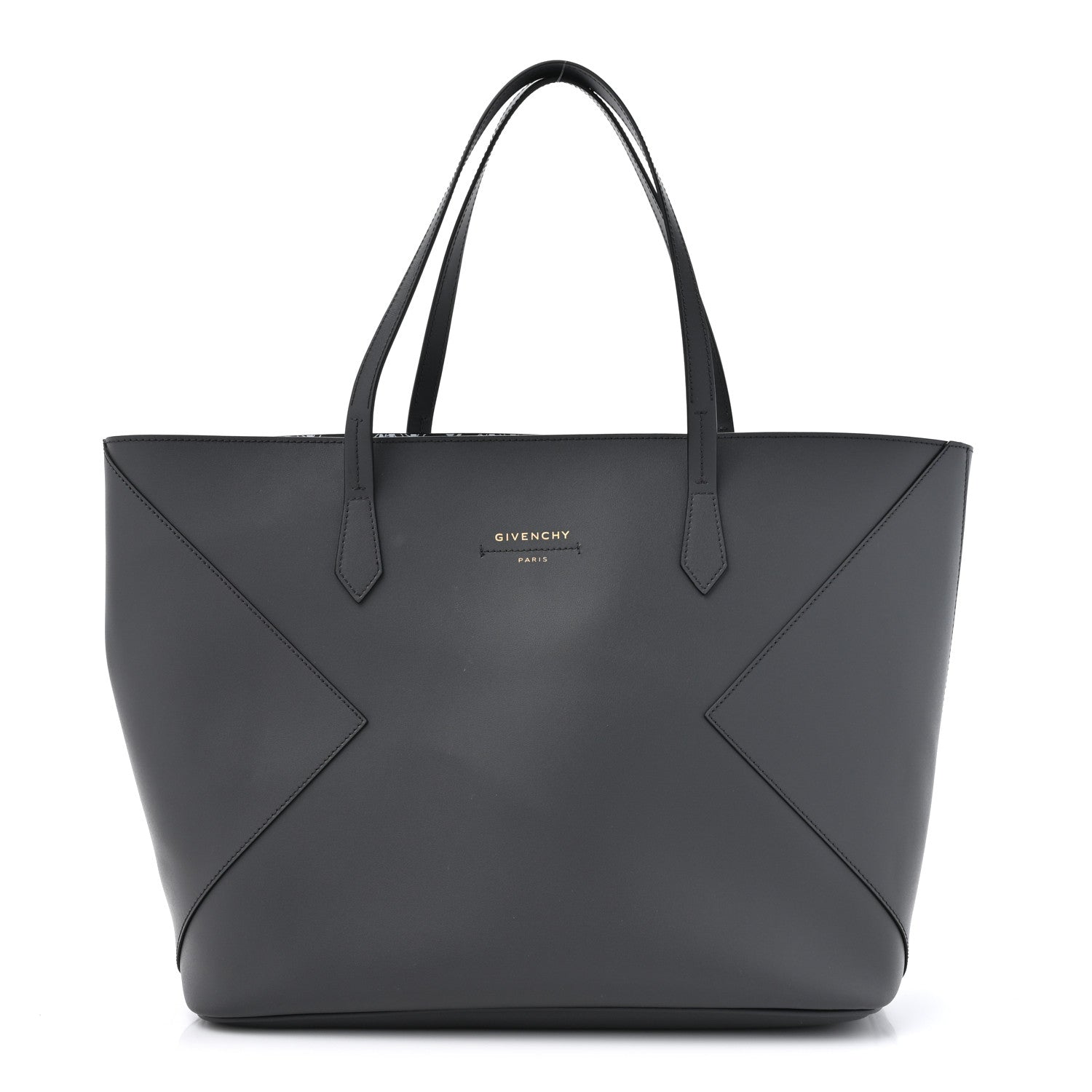 Givenchy Smooth Calfskin Wing Shopper Tote Grey White 1 of 12