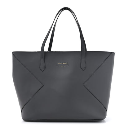 Givenchy Smooth Calfskin Wing Shopper Tote Grey White 1 of 12