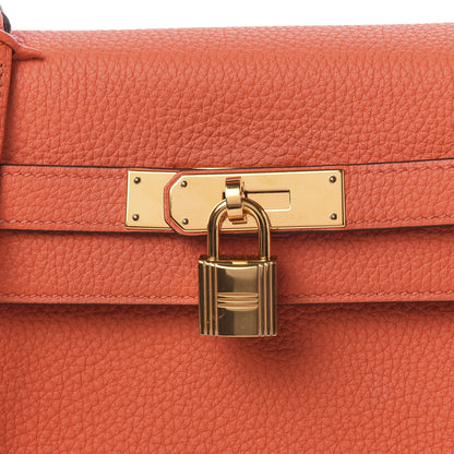 Hermes Togo Kelly Retourne 28 Orange Poppy 10 of 10