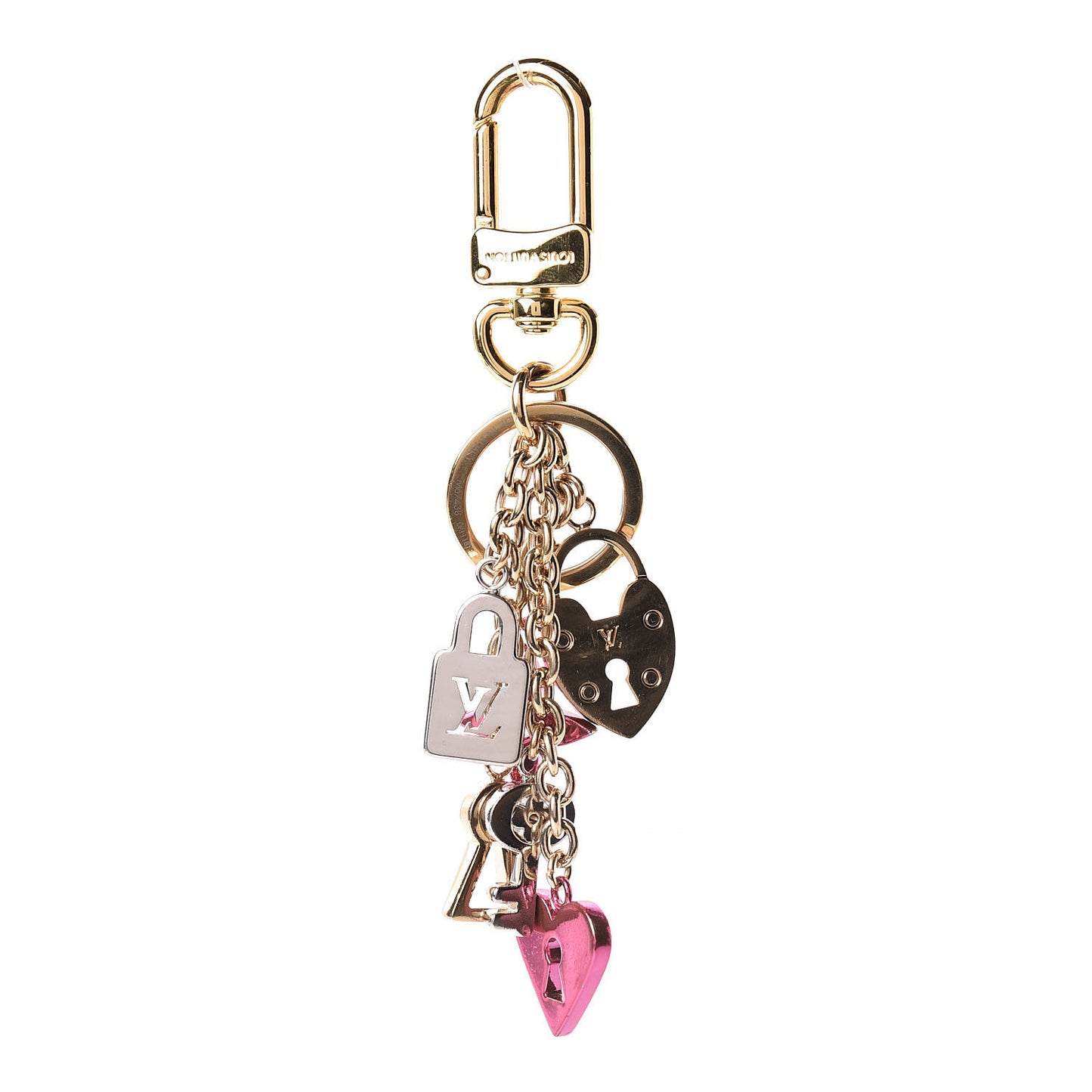Love Lock Heart Key Chain Holder Bag Charm