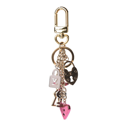 Louis Vuitton Love Lock Heart Key Chain Holder Bag Charm 1 of 3