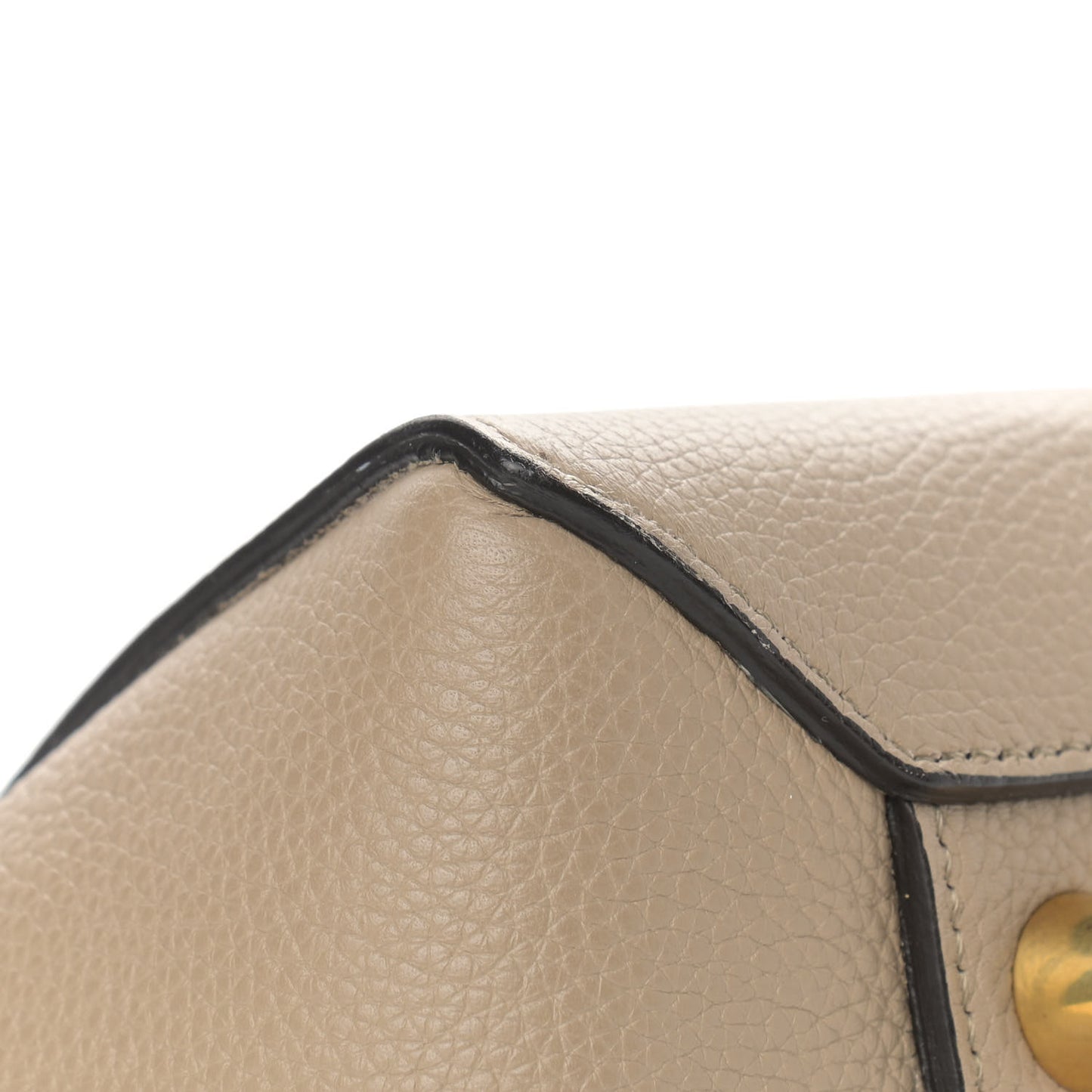 Drummed Calfskin Mini Belt Bag Light Taupe