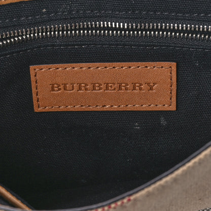 Burberry Mega Check Grainy Calfskin Small Gowan Messenger Bag Saddle Brown 10 of 24