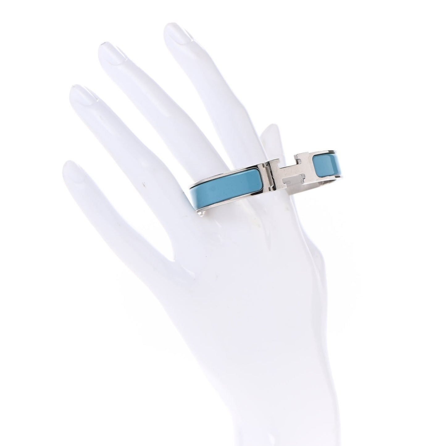 Enamel Narrow Clic Clac H Bracelet PM Bleu Du Nord