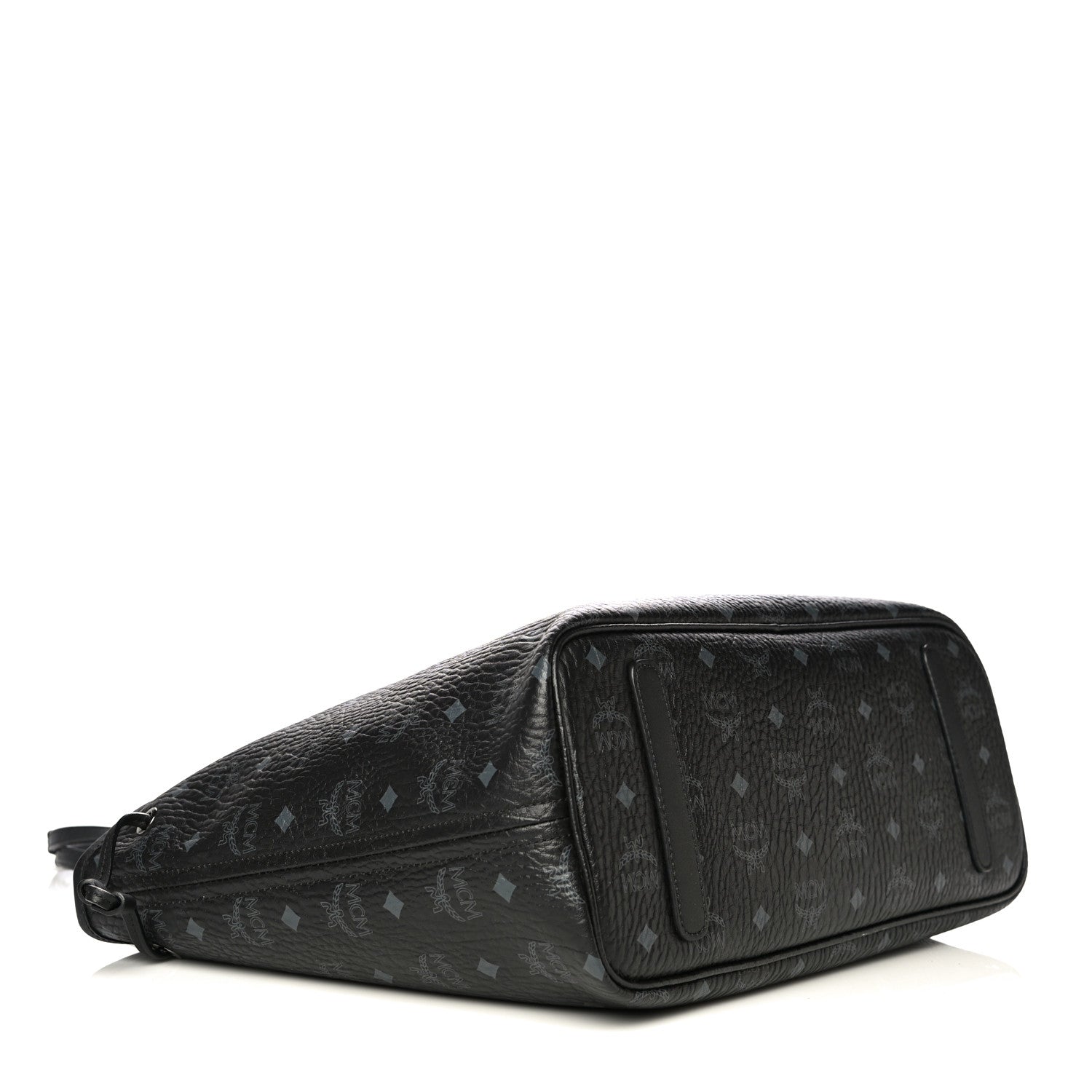 MCM Visetos Medium Reversible Shopper Tote Black 4 of 13