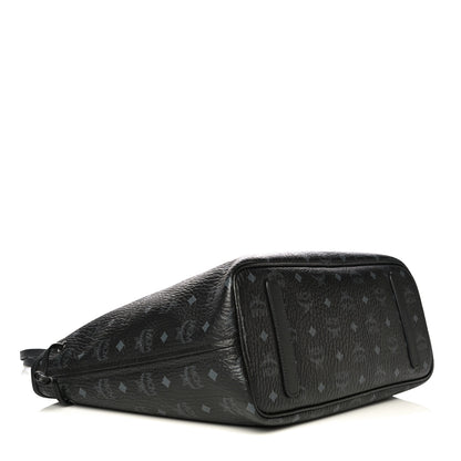 MCM Visetos Medium Reversible Shopper Tote Black 4 of 13